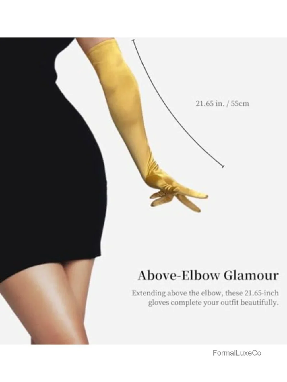 Women's Satin Opera Gloves 21.65 inch Elbow Length Formal Party Costume